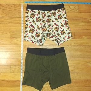 Men's Striped 2pk Boxer Briefs - Original Use Hot Sauce & Olive SMALL